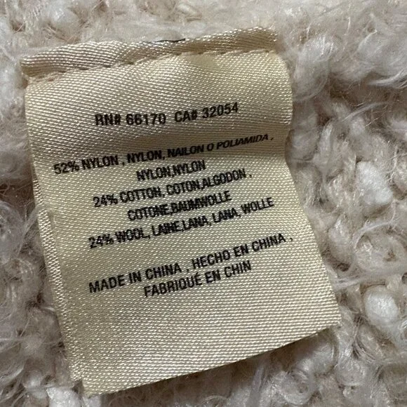 EXCELLENT Anthropologie Knitted & Knotted Ivory Fuzzy Snowfrost Sweater XS - Picture 9 of 12